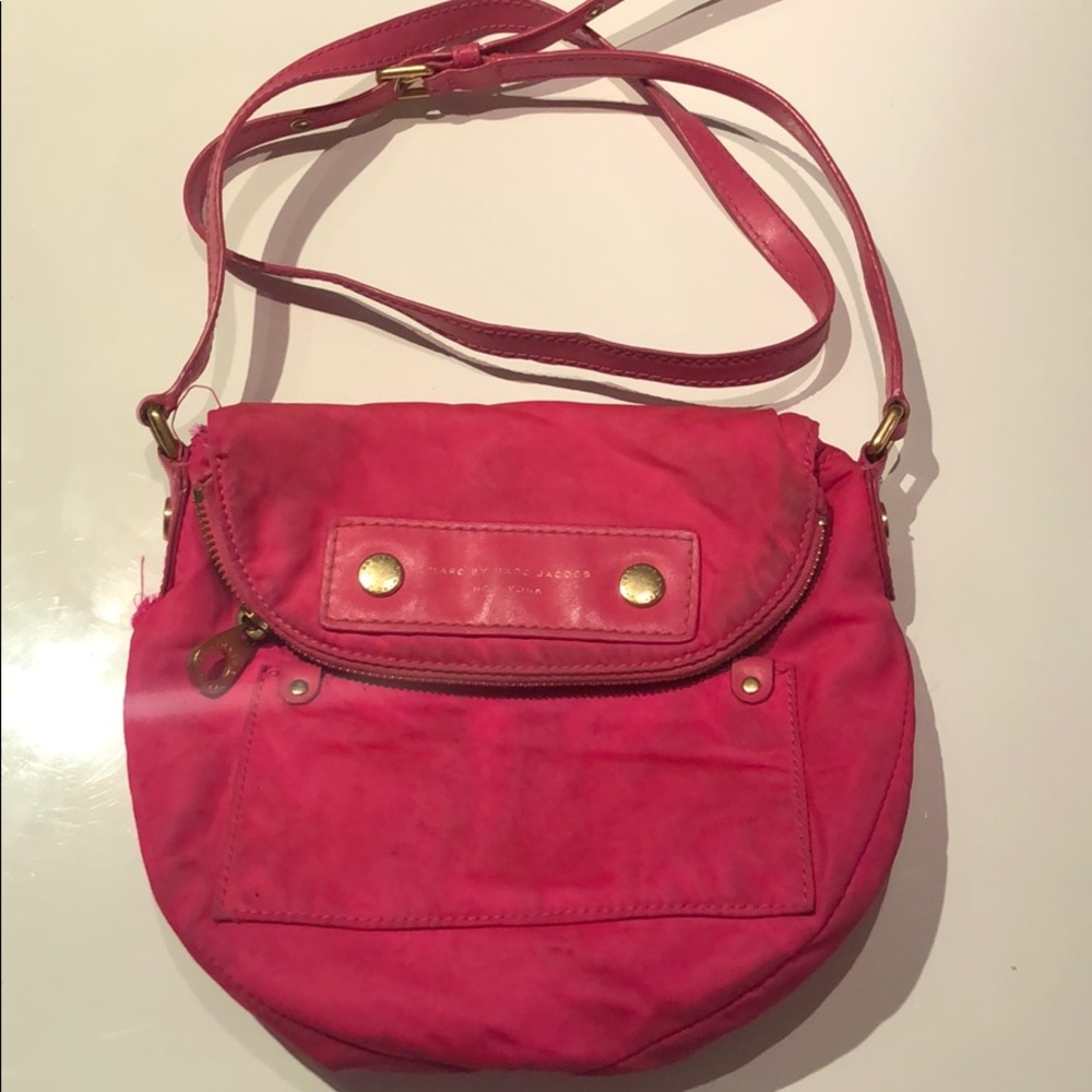 Marc by Marc Jacob’s nylon hot pink cross body bag